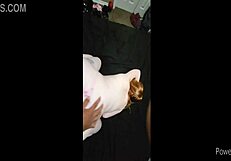 Red-haired beauty enjoys doggy style sex with a smooth pussy