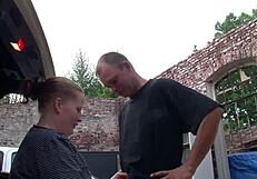 the german teen fucked a stranger outdoors after a blowjob