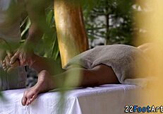 can this cutie with big tits give a hotter footjob than you think?