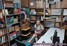 uniformed teen 18+ age delinquent caught in hardcore reality facial