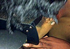 Step sister eats syrup off my cock in deepthroat blowjob