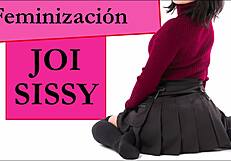 joi sissy feminization with miniskirt and condom cei