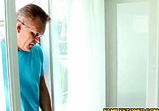 Brittany Shae bends over for step dad's big cock.