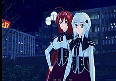 high school dxd parody with anime hentai blowjob scenes