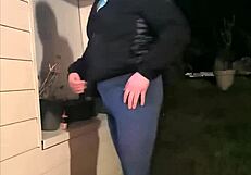 Fat gay piss accident in the neighborhood