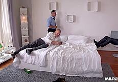 Milf Jasmine Jae Banged Hard in Hotel Room 3some Frenzy!