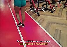 Cristina Almeida Flashes Cameltoe In Tight Shorts At Fortaleza Gym, Filmed By Husband.
