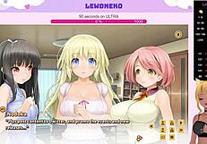 Vtuber Lewdneko Plays Love Cubed Part 4, Hinting At Big Tits And Hentai Fun