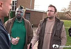 Milf pleasures lucky stud with outdoor pussy fuck