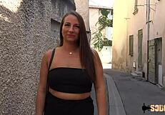 Mila and Angelina, two naughty brunettes, bang hard in outdoor group