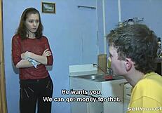 aspen gets a blowjob and rides to orgasm in casual threesome