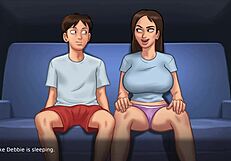 Step-sis Jenny craves monster cock in summer heat game