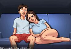 Step-sis Jenny craves monster cock in summer heat game