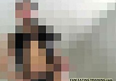 Femdom Makes You Eat Cum Before Fucking