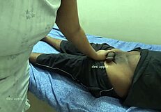 indian bhabhi teases stranger's cock during sensual massage session