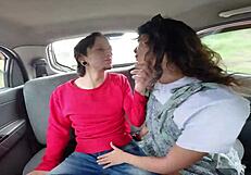 first time banging in a car with a massive cock, whoa!