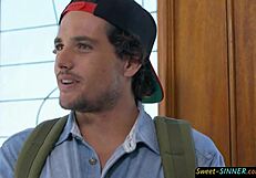 Man, this gorgeous raven-haired teen 18+ just drools over hard cock