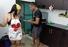 Roommate Proposes Fuck and Cums on My Big Tits!