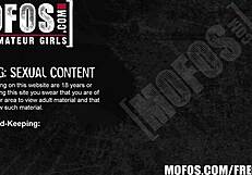 Mofos girl uses pool table for nylon masturbation and pussy play