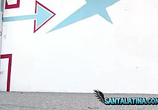 Colombian Latina Masturbates Intensely While Roller Skating on Wheels