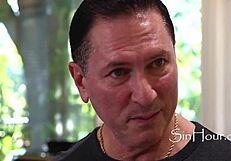 Old Man Enjoys Deepthroat Massage from Blue-Eyed Masseuse with Small Tits