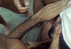 huge orgy on the beach with wild bareback sex and dripping cum in assholes