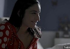 Santa has sex with a small bosomed teenage beauty at his boss’s house