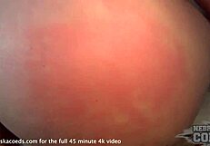 Nervous college student strips naked for her first time on camera