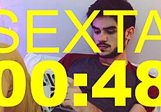 Young Brunette Twink Steals Books