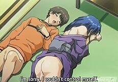 ヘンタイ - キッチンで義母を犯す、無修正、字幕付き、超ホット！