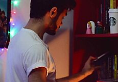 Young Brunette Twink Steals Books