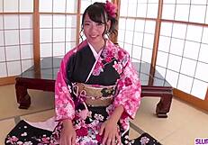 Asian Cosplay Girl Gives Flawless Blowjob In Kimono POV Cumshot