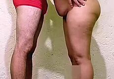 Ebony brunette gives blowjob, shows pussy, gets ass licked, rides to orgasm