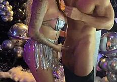 Public Blowjob for Muscular Bodybuilder at Birthday Party