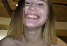 Hey, she just turned 18 yesterday and I fucked her innocent face with a 10-inch cock. Wanna hear more?