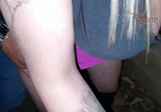 UNKNOWN GUY FUCKS MY ASS WITHOUT CONDOM IN PUBLIC! HUSBAND WATCHES!