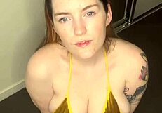 i feel my huge tits and ass in lingerie