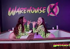 Anjaamelia Squirts Intensely During Orgasm in Asian Girlfriend's Mouth!