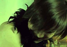 classy mistress enjoys solo dildo play in stockings