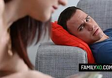 Slutty Stepsister Hailey Little Rides Stepbrother Cock