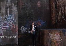 Zarina's Indian teen flashing her pussy and fingering outdoors with oriental babe