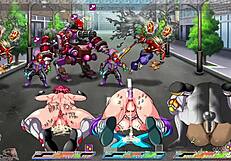 Bound slave bent over for humiliating BDSM milk play