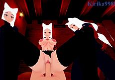 Cerberus And Judgement In Intense Helltaker POV Hentai