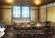 In Magicami, Koihime Muso characters engage in threesome cowgirl riding