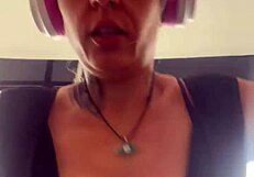 blonde with big tits runs at gym, tits pop out, gets so wet.