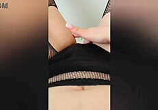 i'm teasing my tight hole through panties alone