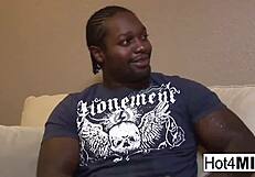 Big tit milf returns for interracial sex, blowjob, and facial with her gay partner