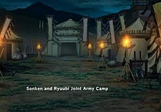 In Magicami, Koihime Muso characters engage in threesome cowgirl riding