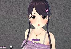 Special Harem Class With Violet In 3D Anime Classroom