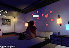 Demon slams into a hot fan with hardcore missionary fucking on Roblox